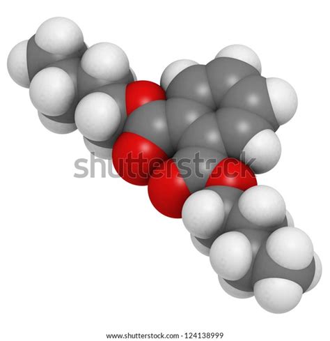 Dibutyl Phthalate Dbp Plasticizer Molecule Chemical Stock Illustration