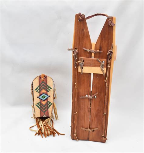 2 Native American Miniature Navajo Cradle Boards