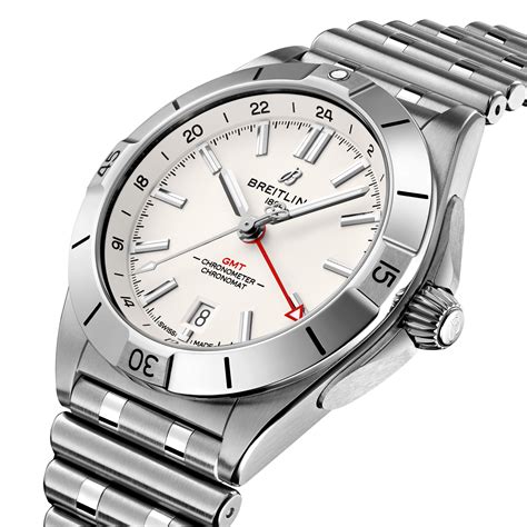 Chronomat Automatic GMT 40 Stainless Steel White A32398101A1A1