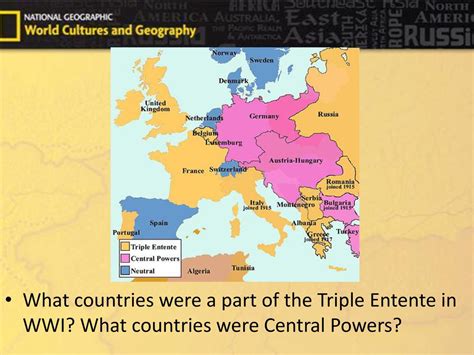 Bellringer What Countries Were A Part Of The Triple Entente In WWI