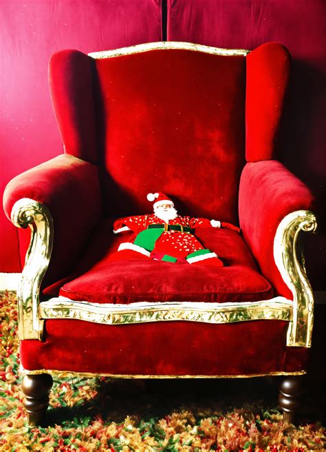 Lexica Vintage Christmas Chair Red Santa Claus Tall Big Chair