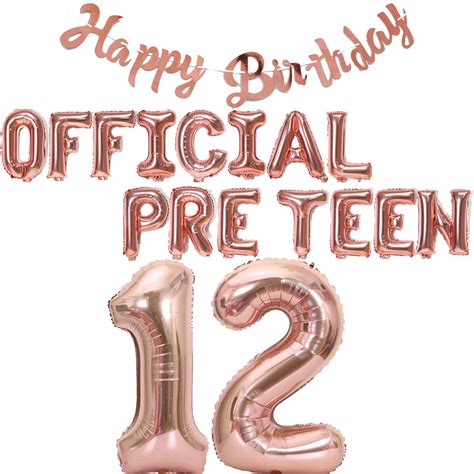 Buy 12th Birthday Decorations For Girls Official Pre Teen 12th