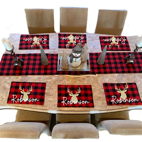 Linens Textiles Reversible Buffalo Plaid Christmas Table Runner For