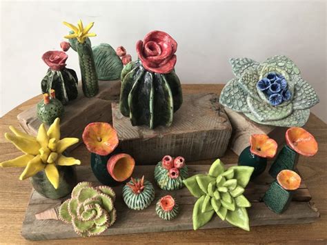 Cactus De Ceramica Garden Pottery Hand Built Pottery Pottery Sculpture