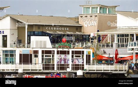 Cardiff Bay Cardiff Wales Sept 25 2023 Mermaid Quay Is A Waterfront