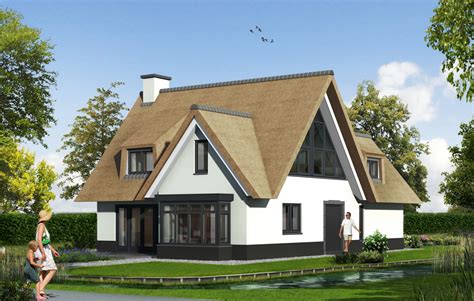 Landelijke Woning Riet Wit Gestuukt Brand Bba Architecten Architecten