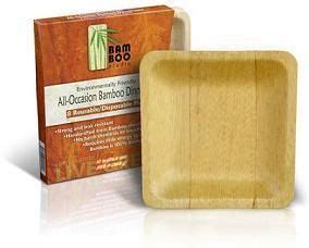 10 Bamboo Studio Retail Packaged Bamboo Sheath Square Plates 2550