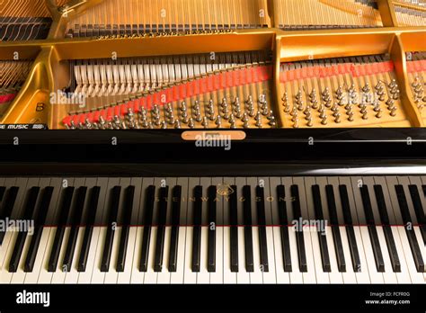 Primer Plano De Un Steinway Sons Negro Modelo B Grand Piano Con La