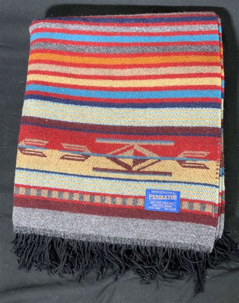 Pendleton Multi Color Striped Wool Blanket 0206 On Jan 04 2023 The Benefit Shop Foundation