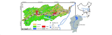 Map Of The Yuan River And Sampling Sites The Cities Of Pingxiang