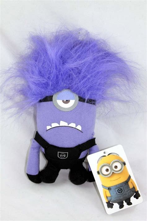 Despicable Me 2 Evil Minion One Eye Purple Plush Doll Toy Figure NEW