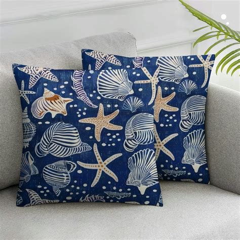 Nawypu Hopyeer Nautical Coastal Outdoor Throw Pillows Cover Ocean Beach