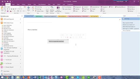 Combine Text Boxes In Onenote Youtube