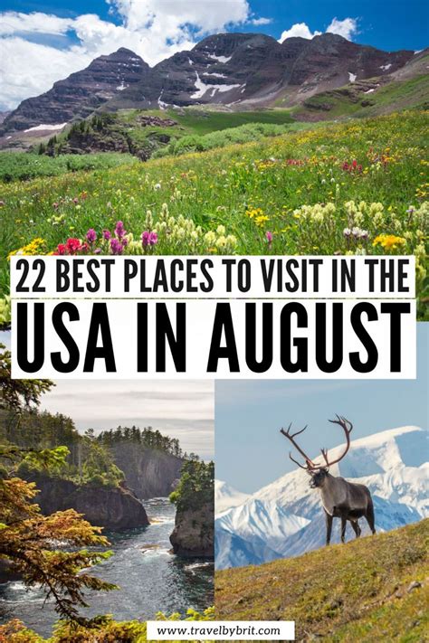 places  visit   usa  august  artofit