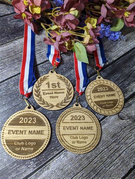 Personalised Large Double Sided Wooden Medals, Free Design Service ...