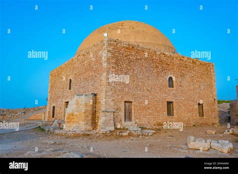 Sultan Ibrahim Han Mosque At Venetian Fortezza Castle In Greek Town