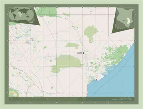 Tana River, Kenya. OSM. Labelled Points of Cities Stock Illustration - Illustration of science ...