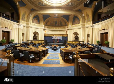 Interior Of Manitoba Legislative Building The Legislative Chamber Stock