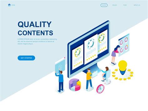 Modern Flat Design Isometric Concept Of Quality Content 264284 Vector