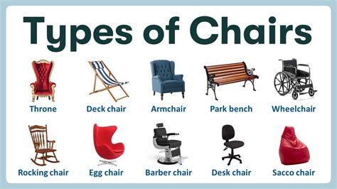 Types Of Chairs Learning Name Of Chairs In English With