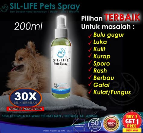 Pa Sil Life Pets Spray Kucing Anjing Cat Dog Pet Untuk Kurap Kudis