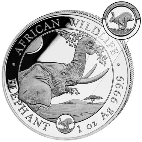 African Wildlife Somalia Elephant Oz Silber Privy Mark Year Of