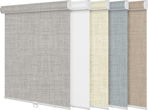 Amazon BERISSA Blackout Roller Shades For Windows Cordless Linen