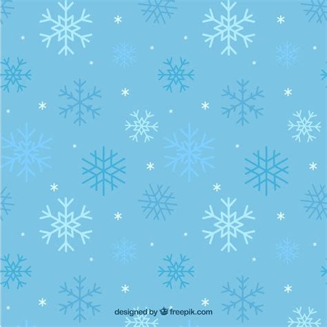 Free Vector | Blue pattern of snowflakes