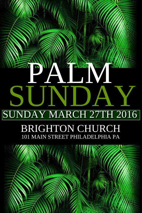 Palm Sunday Template Postermywall