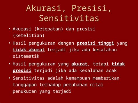 Ppt Akurasi Presisi Sensitivitas Ppt Pdfslide Net