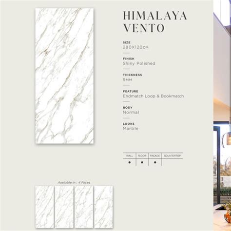 Jual GRANIT BIGSLAB MERK QUADRA TIPE HIMALAYA VENTO UK 280X120CM UNTUK