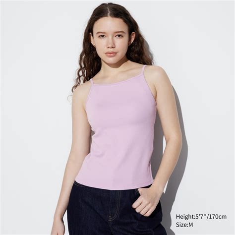 Check Styling Ideas ForAIRism Cotton Boat Neck Bra CamisoleDenim Long