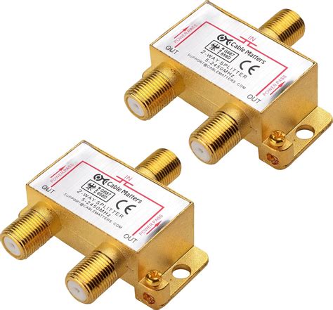 Cable Matters 2 Pack Gold Plated 2 Way 2 4 Ghz Balanced Coaxial