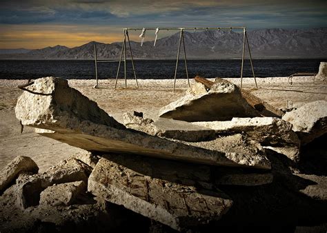 Abandoned Ruins on the Eastern Shore of the Salton Sea Photograph by Randall Nyhof