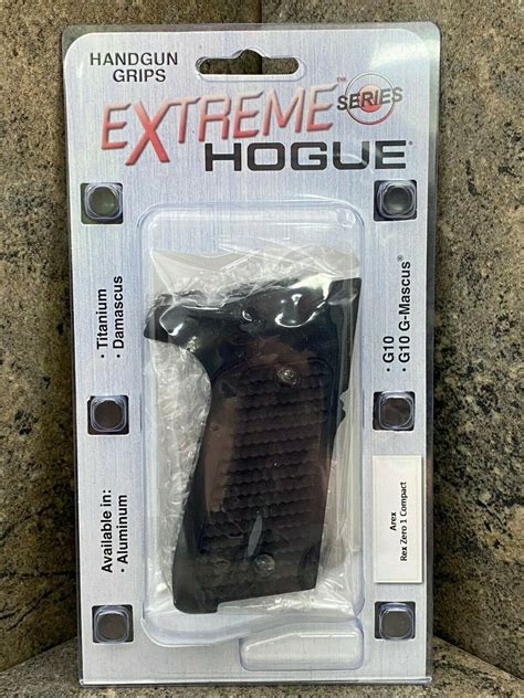 Hogue Pirahna G10 Grip For Arex Rex Zero 1 Compact Solid Black 93129