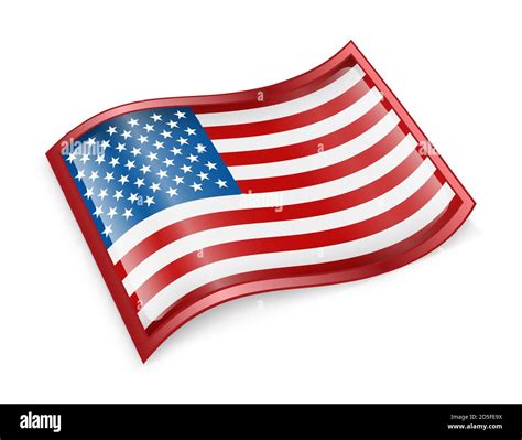 Usa Flag Icon Stock Photo Alamy