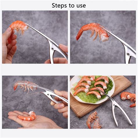 Pc Stainless Steel Shrimp Peeler Cleaner Metal Seafood Shell Prawn