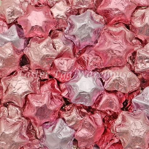 Milk Chocolate Stars Pink Light Pink And Lilac 500g 57 Pieces