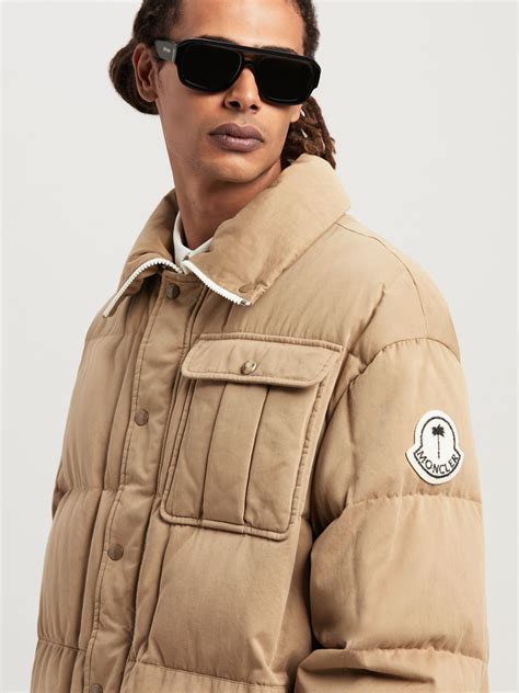 Moncler X Palm Angels Genius Jacket In Brown Palm Angels Official