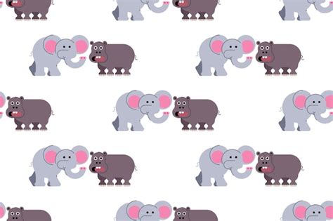 Premium Vector Cute Animal Wrapping Paper Seamless Pattern Background
