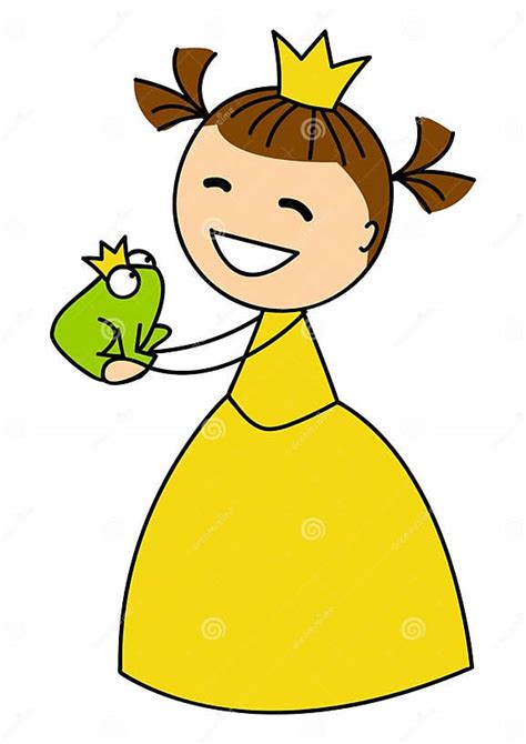 Cute Little Girl With Frog Stock Vector Illustration Of Cartoon 39246509