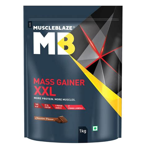 MuscleBlaze Mass Gainer XXL Chocolate Flavour Powder 1 Kg Price Uses