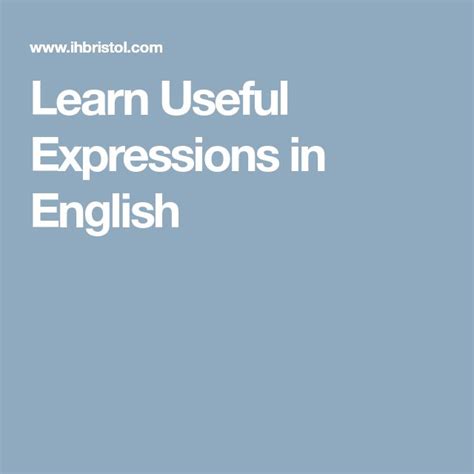 Learn Useful Expressions In English Expressions English Teaching