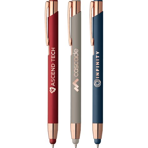 Marketing Crosby Softy Rose Gold Pens With Stylus