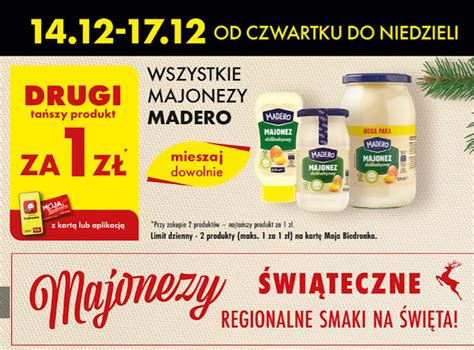 Został tylko 1 dzień Promocja na majonezy Madero w Biedronce Drugi za