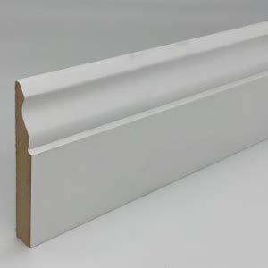 Mdf Pencil Round Skirting White Primed M X Mm X Mm Atlantic