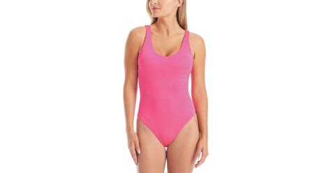 Jessica Simpson Glitter Bomb One Piece Tank Swimsuit In Pink Lyst