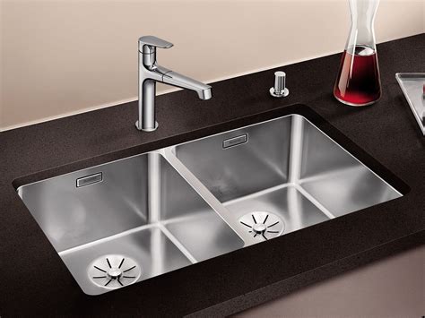 Lavello A 2 Vasche Da Incasso Sottotop In Acciaio Inox In Stile Moderno