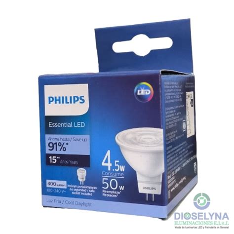 Dioselyna Iluminaciones E I R L Foco Dicroico Led Mr16 4 5w 6500k 100