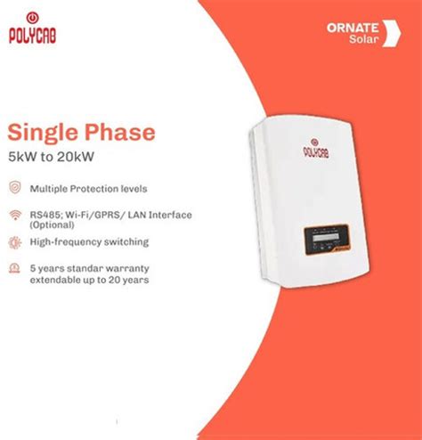 White Polycab Three Phase Solar Inverter 5kw To 20kw At Best Price In New Delhi Ornate